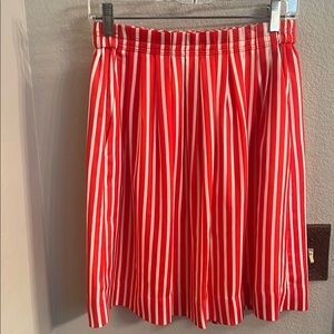 Orange and White Striped Skirt